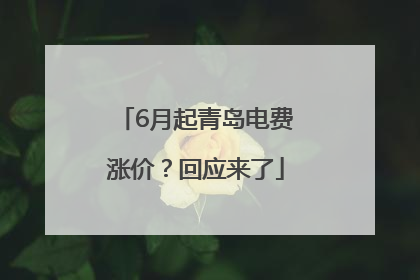 6月起青岛电费涨价？回应来了